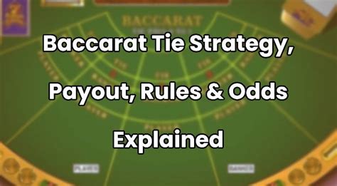 baccarat tie odds.